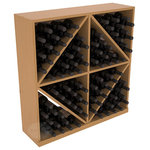 Wine Racks America - Solid Diamond Wine Storage Bin, Pine, Oak/Satin Finish - This solid wooden wine cube is a perfect alternative to column-style racking kits. Holding 8 cases of wine bottles, you can double your storage capacity with back-to-back units without requiring more access area. This rack is built to last. That is guaranteed.