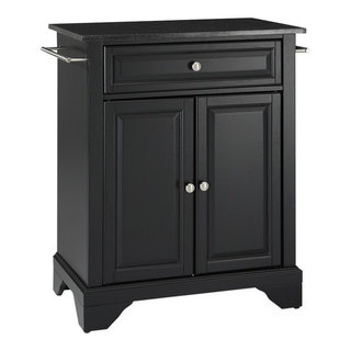 LaFayette Solid Black Granite Top Portable Kitchen Island - Transitional - Kitchen  Islands And Kitchen Carts - by Crosley Brands | Houzz