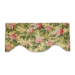 Priority Home and Design - Kingsway Mia Soft Yellow Damask Floral Valance - Valances