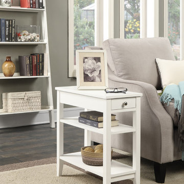American Heritage Three Tier End Table with Drawer