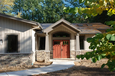 Inspiration for a craftsman exterior home remodel in Other