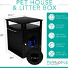 Nightstand Pet House Litter Box Furniture Indoor Pet Crate, Litter Box Enclosure
