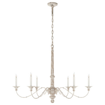 Country Large Chandelier in Belgian White