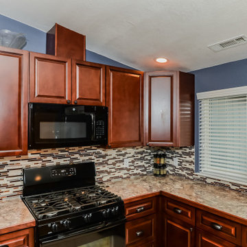Cherry Raised Panel Kitchen Cabinets