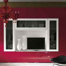 Modern Wall Unit Kubo 06 by Artigian Mobili Italy - $4,875.00 - Entertainment Centers And Tv Stands