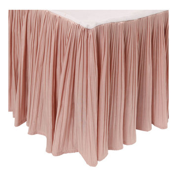 18" Pleated Bed Skirt, Pink, Queen