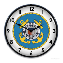 U.S. Coast Guard Lighted Clock | Wall Clocks | RetroPlanet.com - Wall Clocks