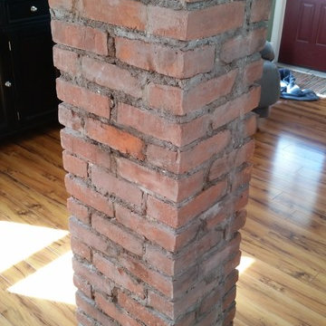 Exposed Chimney with Floor Molding