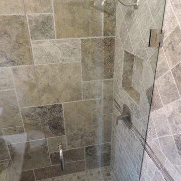 Modern Travertine Bathroom