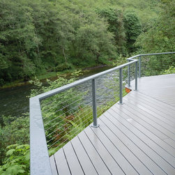 Aluminum Cable Railing_Custom Powder Coat_36" Deck Mount_ - Products