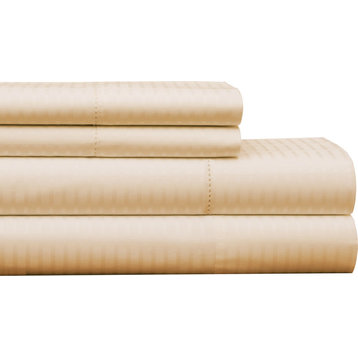 Pointehaven 450TC Dobby Cotton Pillowcases, Set of 2, Camel, Standard