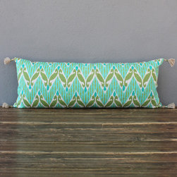 aqua zig zag lumbar pillow - Decorative Pillows