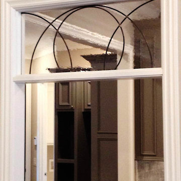 Custom leaded stained glass transom