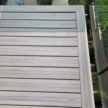 Composite Trex Decks w/Topless Glass Railing - AFTER