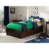 Concord Twin Extra Long Bed With Footboard and Twin Extra Long Trundle, Walnut