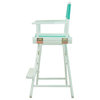 24" Director's Chair With White Frame, Teal Canvas