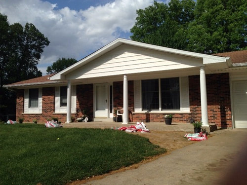 Beginning Curb Appeal Front Door And Shutter Color On A Brick House