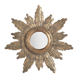 Handpainted Halo Sunburst Mirror - Wall Mirrors