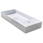 Alice Ceramica - Hide Rectangular Vessel Sink, 85x37 cm - Decisive lines and an essential shape characterize the Hide Rectangular Vessel Sink. Made by Italian artisans, the vessel sink combines traditional know-how with contemporary style for timeless style. A young company who pride themselves on creativity and ambition, Alice Ceramica crafts all their products in the hills north of Rome.