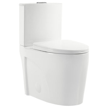 St. Tropez Two-Piece Elongated Toilet Vortex Dual-Flush 1.1/1.6 gpf
