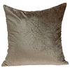 HomeRoots 18" x 7" x 18" Transitional Taupe Solid Pillow Cover With Poly Insert