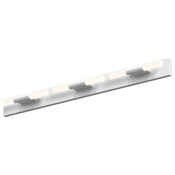 Sonneman Crystal Rods 6 Light LED Bath Bar, Satin White