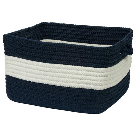 Rope Walk Navy 14"x10" Utility Basket