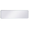 Elegant Decor MR801860WH Soft Corner Metal Rectangular Mirror, 18"x60"
