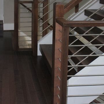 Project #22 | Stainless Steel & Dark Wood Treads