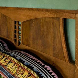 Quarter sawn red oak queen size bed - Products