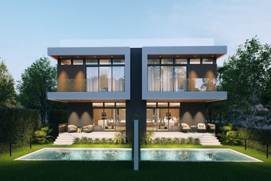 Twin Townhomes with Rooftop Terraces | SW Miami