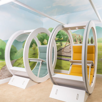 Rolling student study/hangout pods