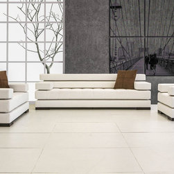 Mad Men sofa, loveseat & chair (White) - Sofas