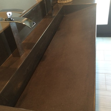Concrete Sink & Bathroom Tile