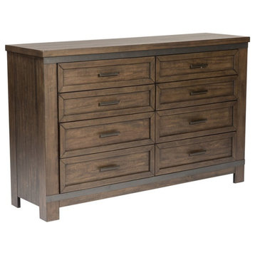 Bowery Hill 8 Drawer Dresser in Mahogany