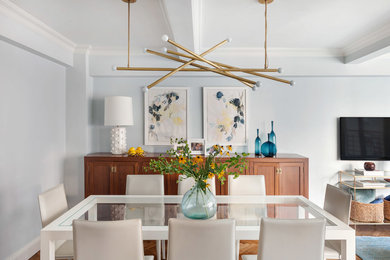 Inspiration for a transitional dining room remodel in New York