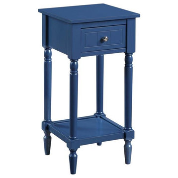 Convenience Concepts Khloe Square Accent Table in Blue Wood Finish
