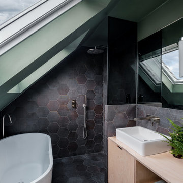 Cool and contemporary loft bathroom