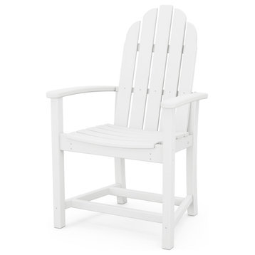 Polywood Classic Adirondack Dining Chair, White