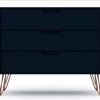 Manhattan Comfort Rockefeller 3-Piece Dresser & Nightstand Set, Blue