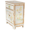 White Lacquer Cabinet Birds and Flowers