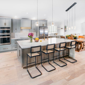 Sage green kitchen cabinets