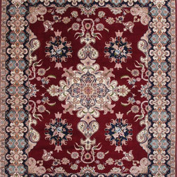 Persian Tabriz rug 5'2 X 6'7 - Area Rugs