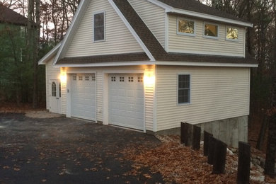 Inspiration for a transitional garage in Boston.