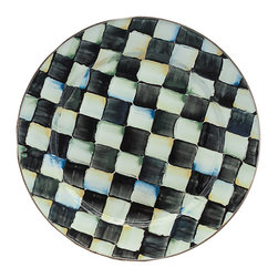 Courtly Check Enamel Charger/Plate | MacKenzie-Childs - Charger Plates
