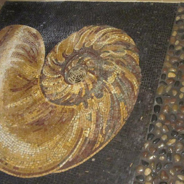 Mosaic Artwork, The Golden Shell I Mozaico