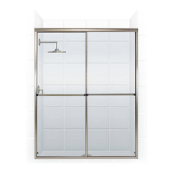 Challenger Series Bypass Shower Door (BRUSHED NICKEL/CLEAR) by Coastal - Shower Doors