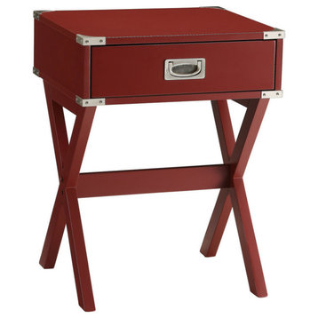 Babs End Table, Red