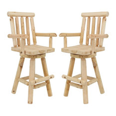 50 Most Por Rustic Outdoor Bar Stools For 2018 Houzz Sunnydaze Decor Rustic Bar Stool Log Style Unfinished Wood 4