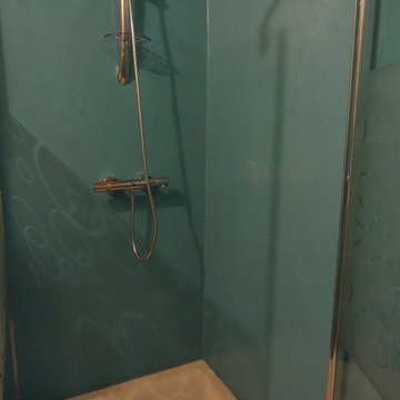 Rénovation salle de douche en béton ciré